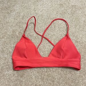 Red bikini swim top